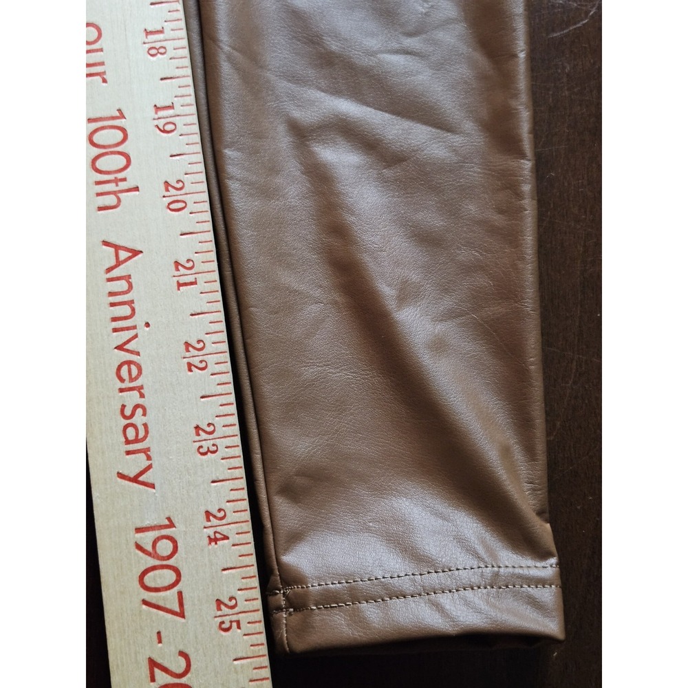 Offline by Aerie Women's XS Caramel‎ Brown Faux Leather High Rise Leggings - Picture 8 of 8